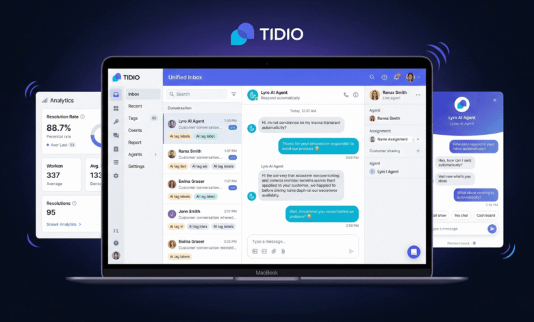Tidio AI customer service platform review 2026 — Lyro AI live chat and helpdesk
