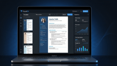 VisualCV online resume builder review 2026 — resume analytics and ATS templates